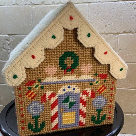 Gingerbread House Holiday Cross Stitch - Already Made for you! #1 - Picture 1 of 7